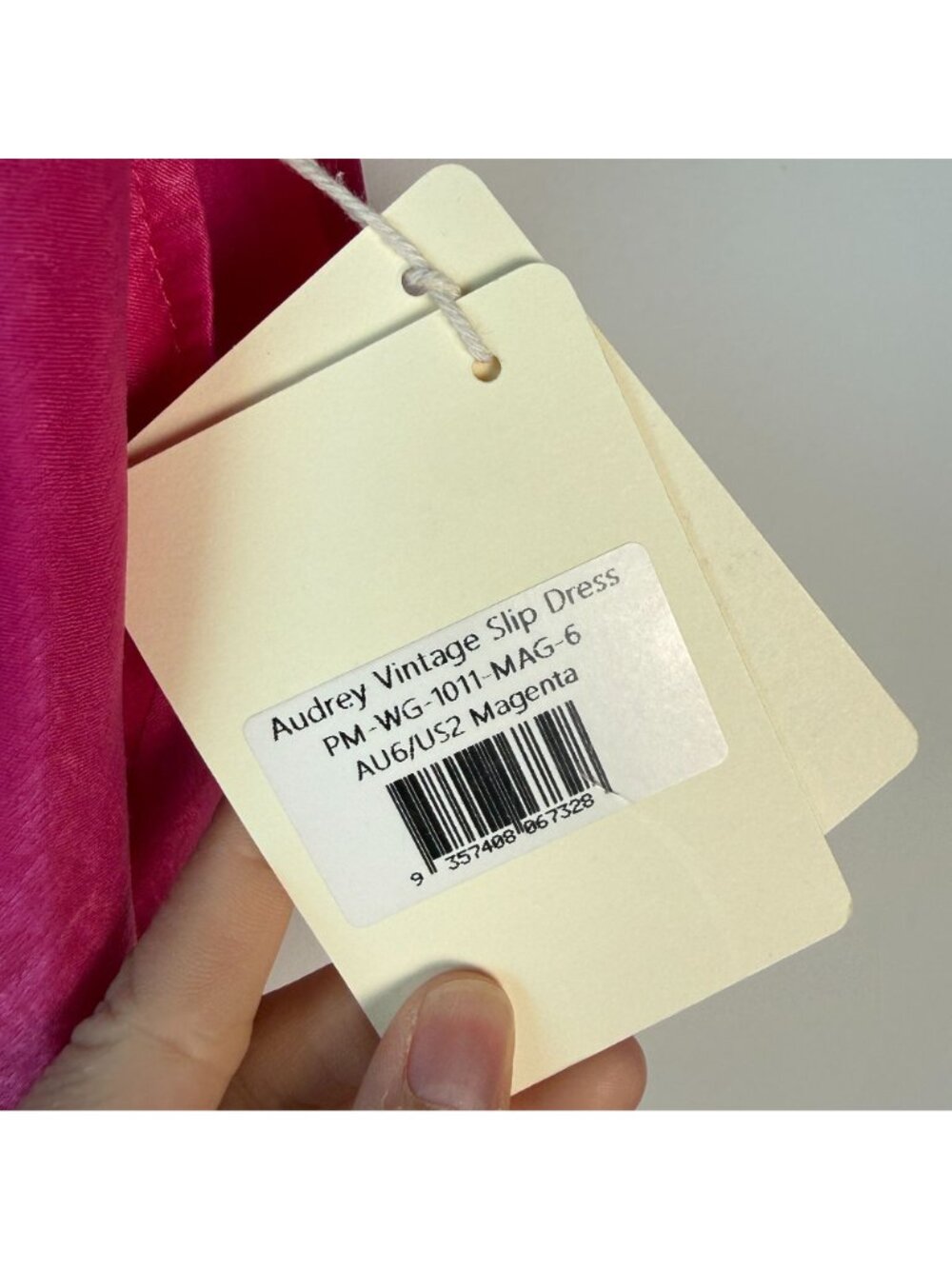 PEPPERMAYO Audrey Vintage Slip Dress NWT Satin Magenta Size US 2 Party - Picture 9 of 11